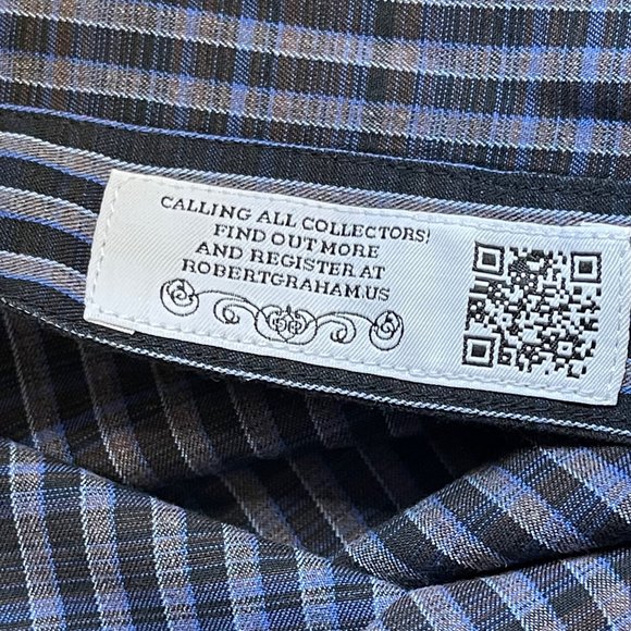 Robert Graham Men's Striped 100% Cotton Classic Fit Button Up Dress Shirt Sz XL - Picture 8 of 9